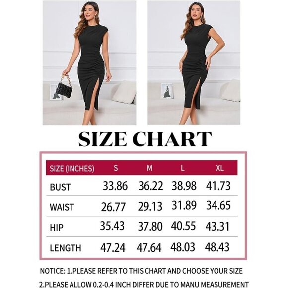 IHOT Women's Wine-red Mock Neck Bodycon Cocktail Party Wedding Guest Midi Dress - Picture 5 of 5